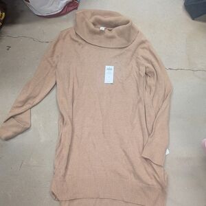 Chico's Camel Cowl Neck Sweater LADIES 2 12 14 NEW FALL WINTER $80